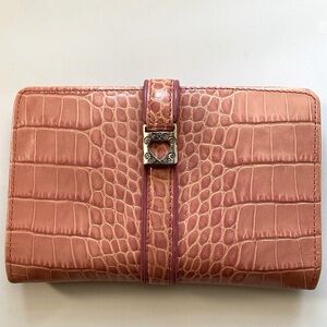 Brighton Pink Embossed Leather Wallet
